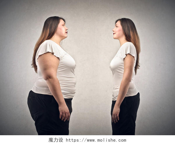 胖女人和苗条女人对比瘦身对比
